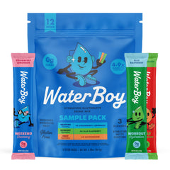 Waterboy Hydration Recovery ginger-L-theanine packet for post-night-out refreshment.