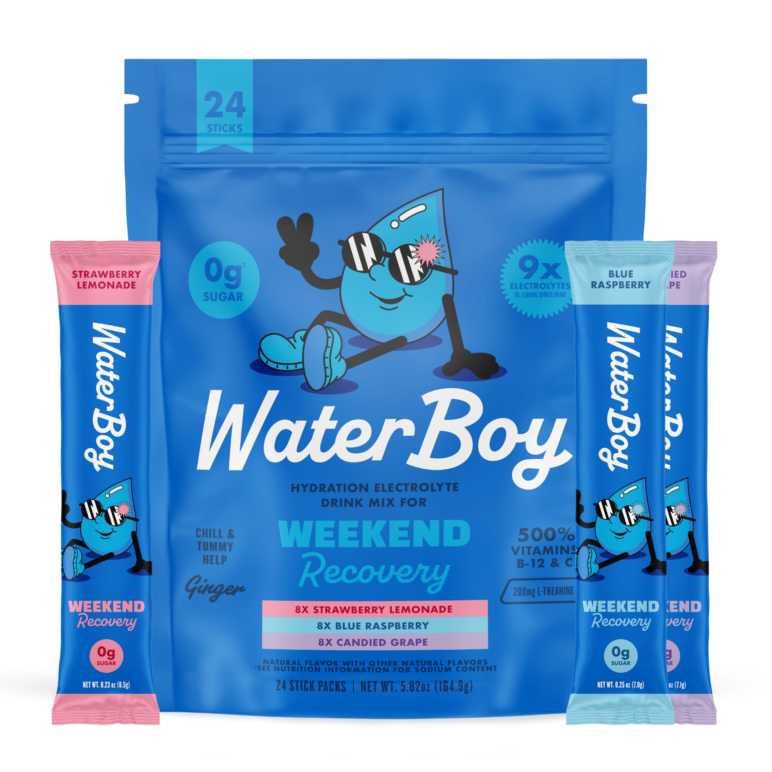 Waterboy Weekend Recovery ginger stick for refreshing hydration