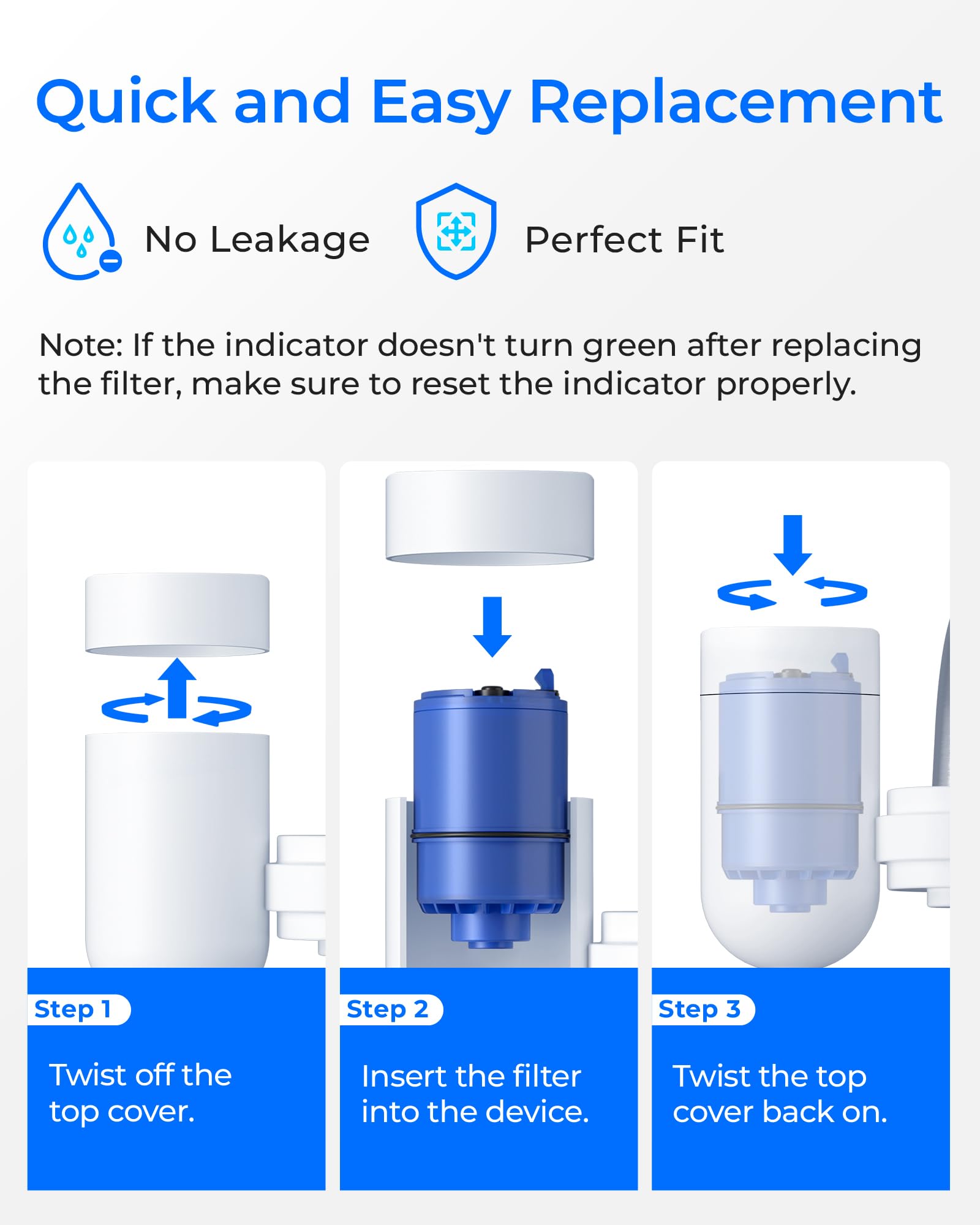 Waterdrop 6-pack NSF 42 filters ideal for long-term replacement