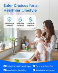 Waterdrop NSF 42 filter installed on PUR faucet for clean water