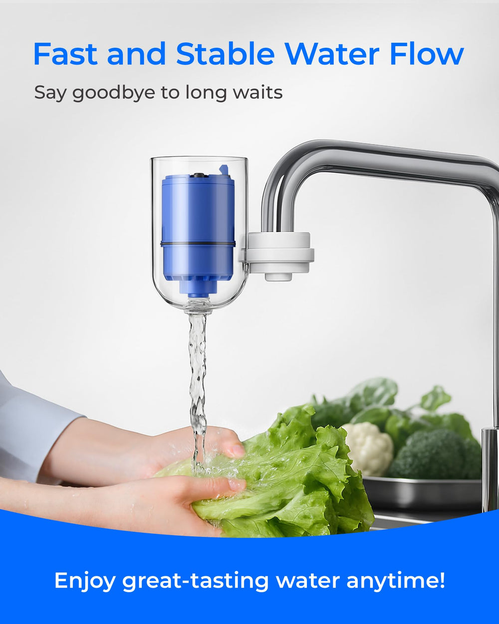 Waterdrop NSF 42 filter demonstrates easy install and fresh-tasting water