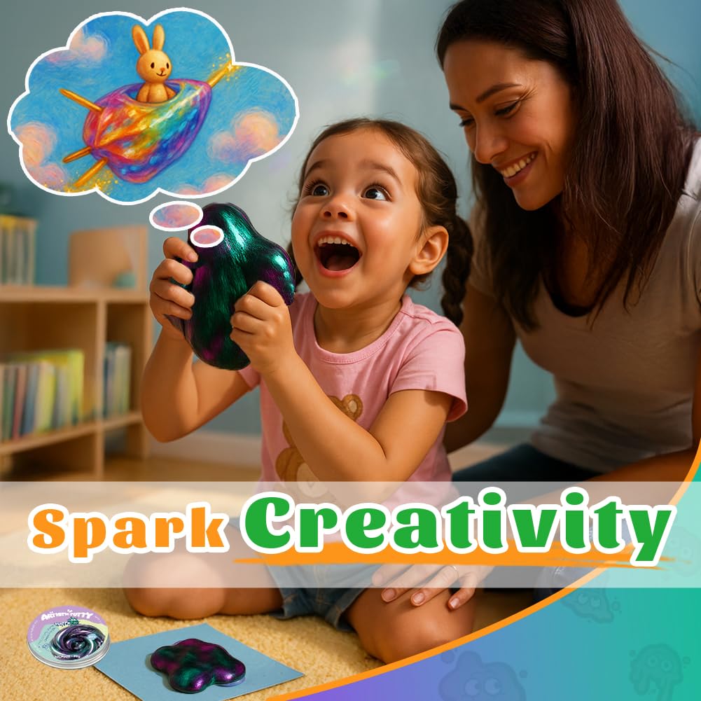 WaterELF Galaxy Putty colors spark arts and crafts time.