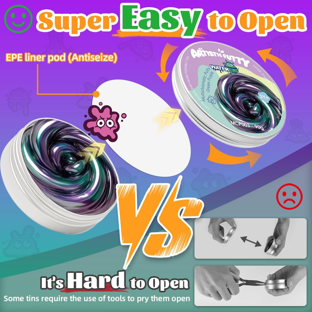 WaterELF Putty non sticky durable texture for long lasting play.