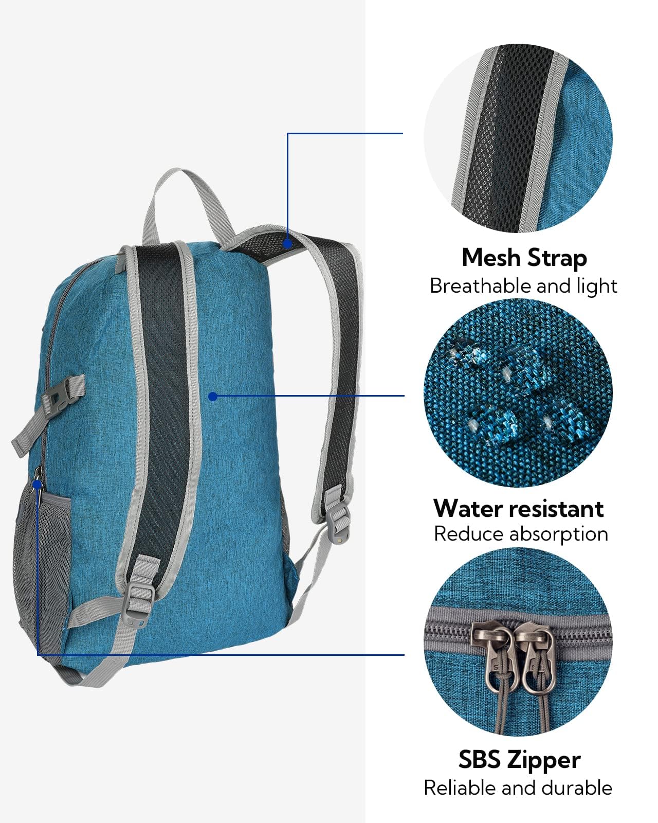 WATERFLY 20L front pockets open for quick access