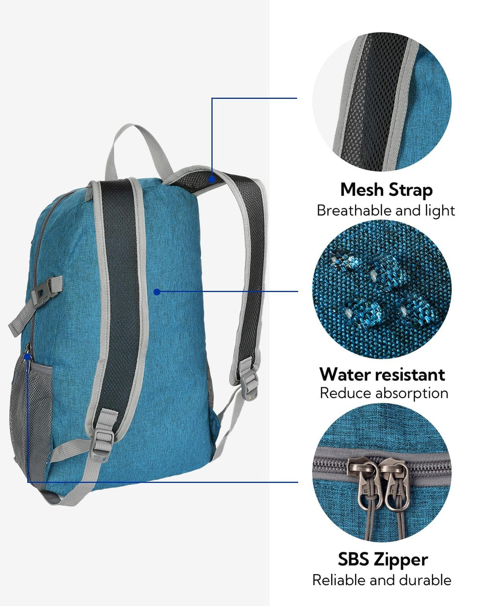 WATERFLY 20L front pockets open for quick access