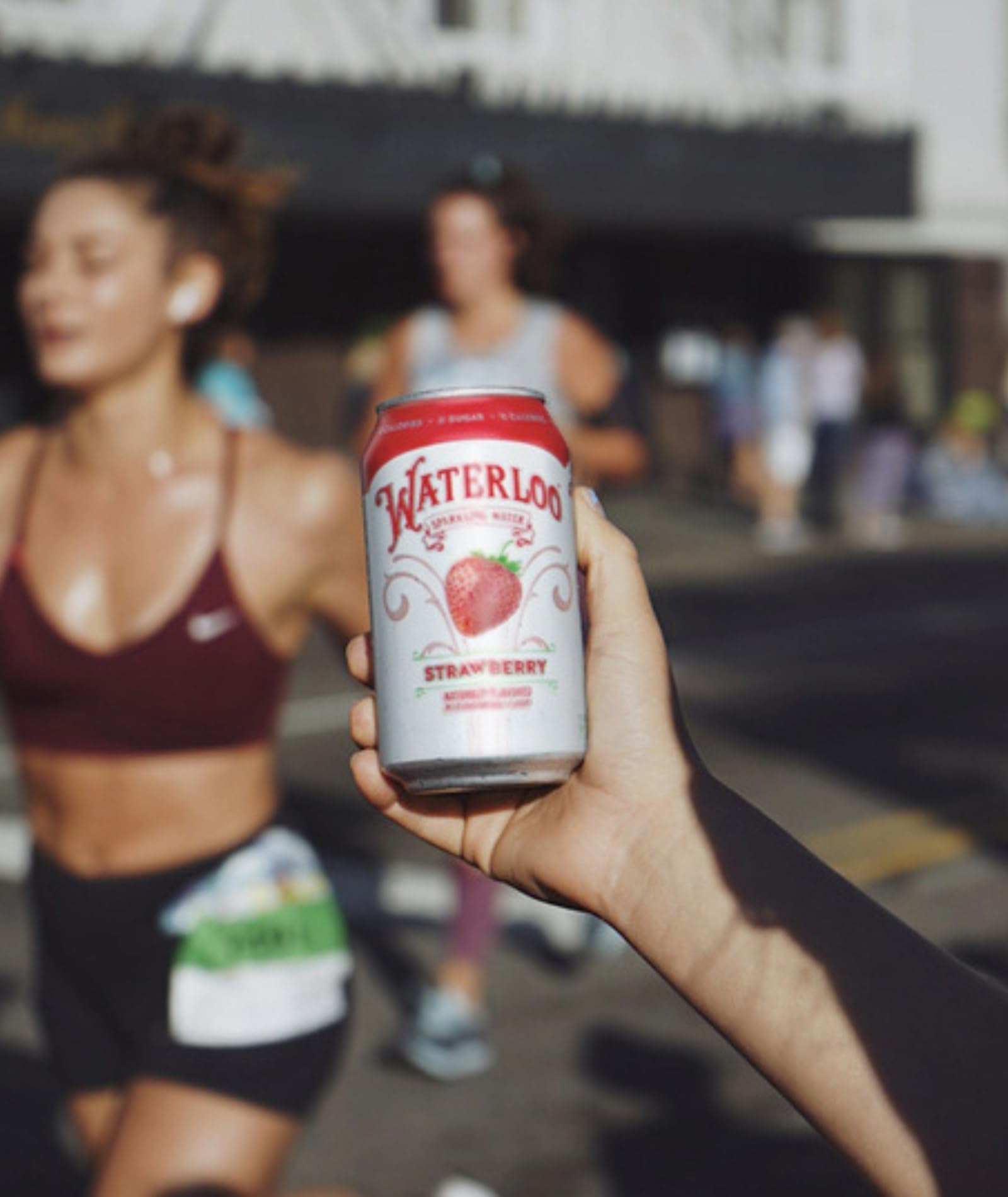 Waterloo Strawberry Sparkling Water provides a gluten-free, vegan refreshment option