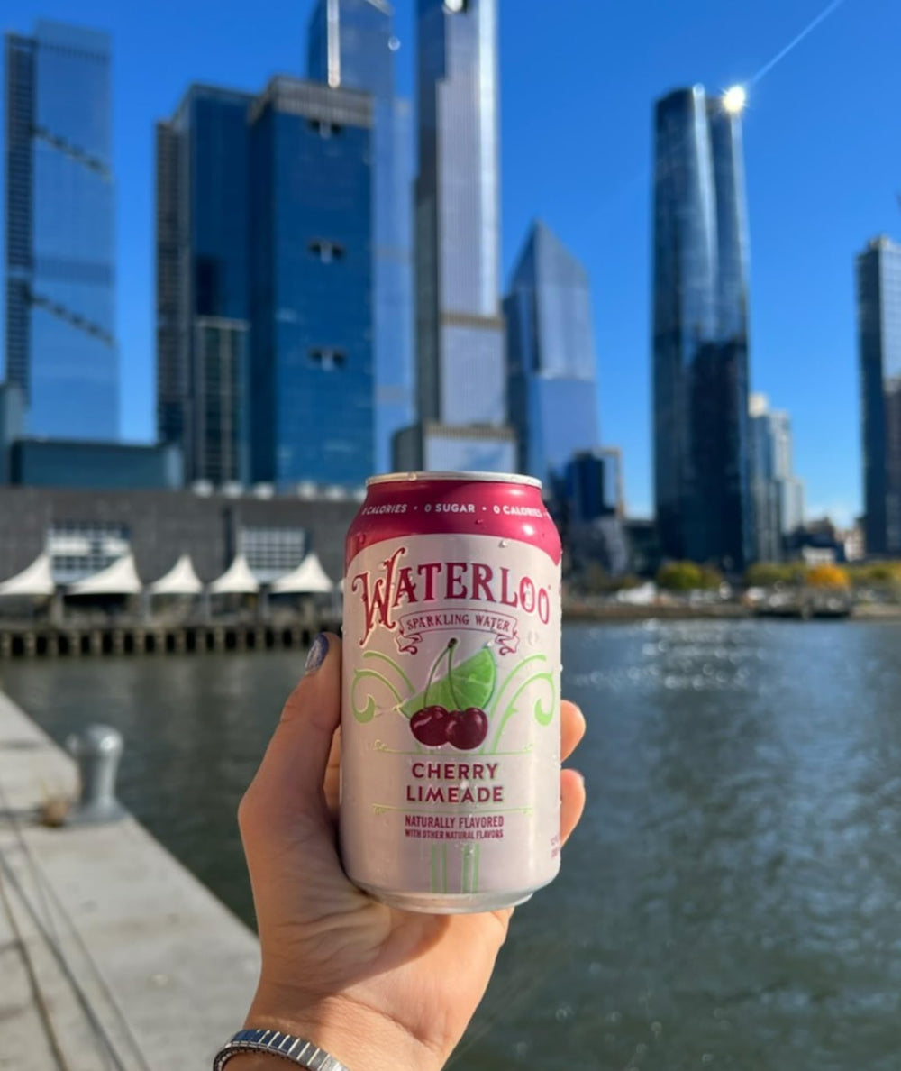 Waterloo Cherry Limeade sustainable can highlights eco-conscious refreshment choice