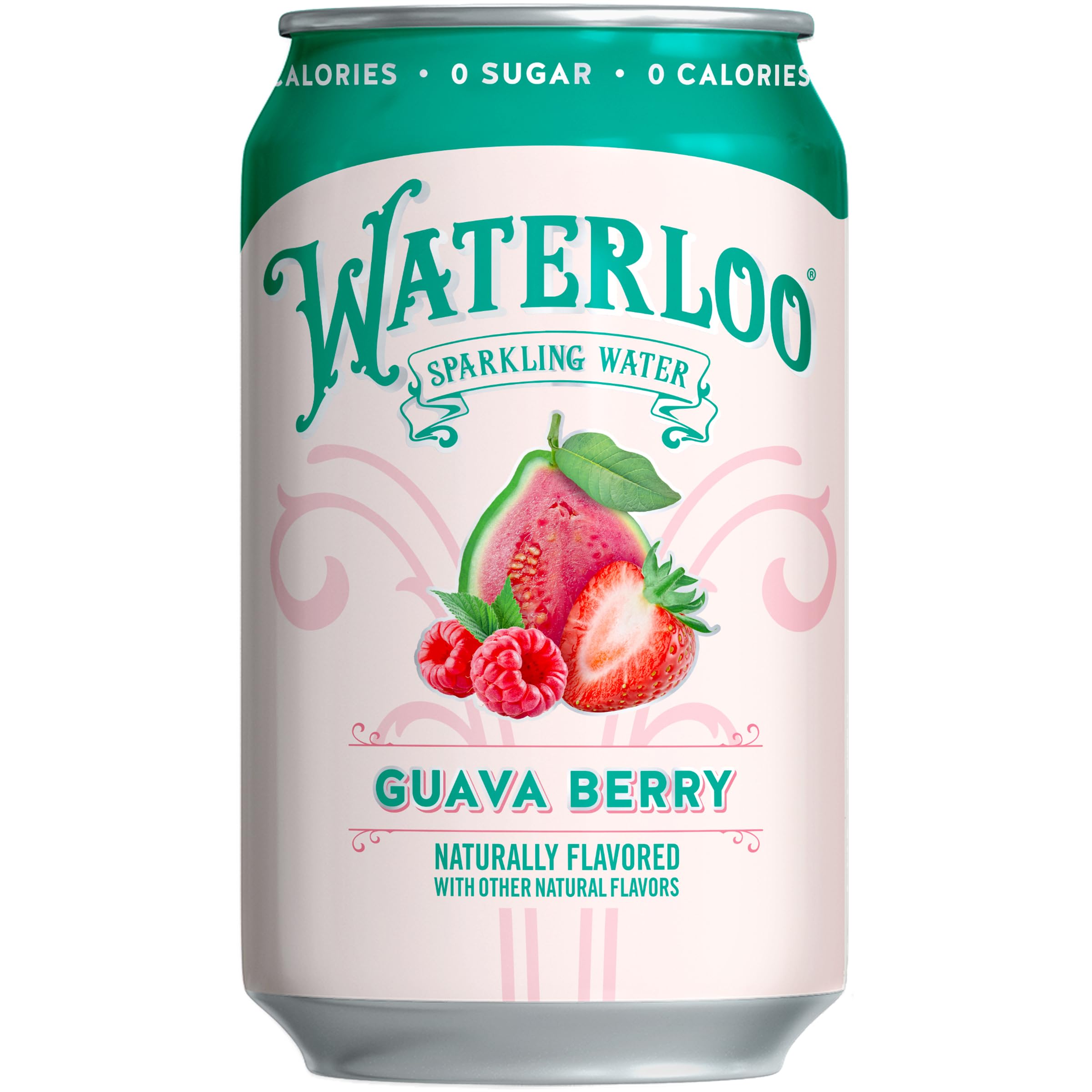Close-up of bubbles in Waterloo Guava Berry, a lively and satisfying sip.