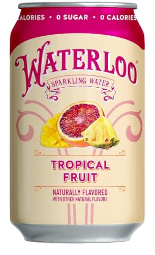 Pouring Waterloo Tropical Fruit into glass for on the go hydration