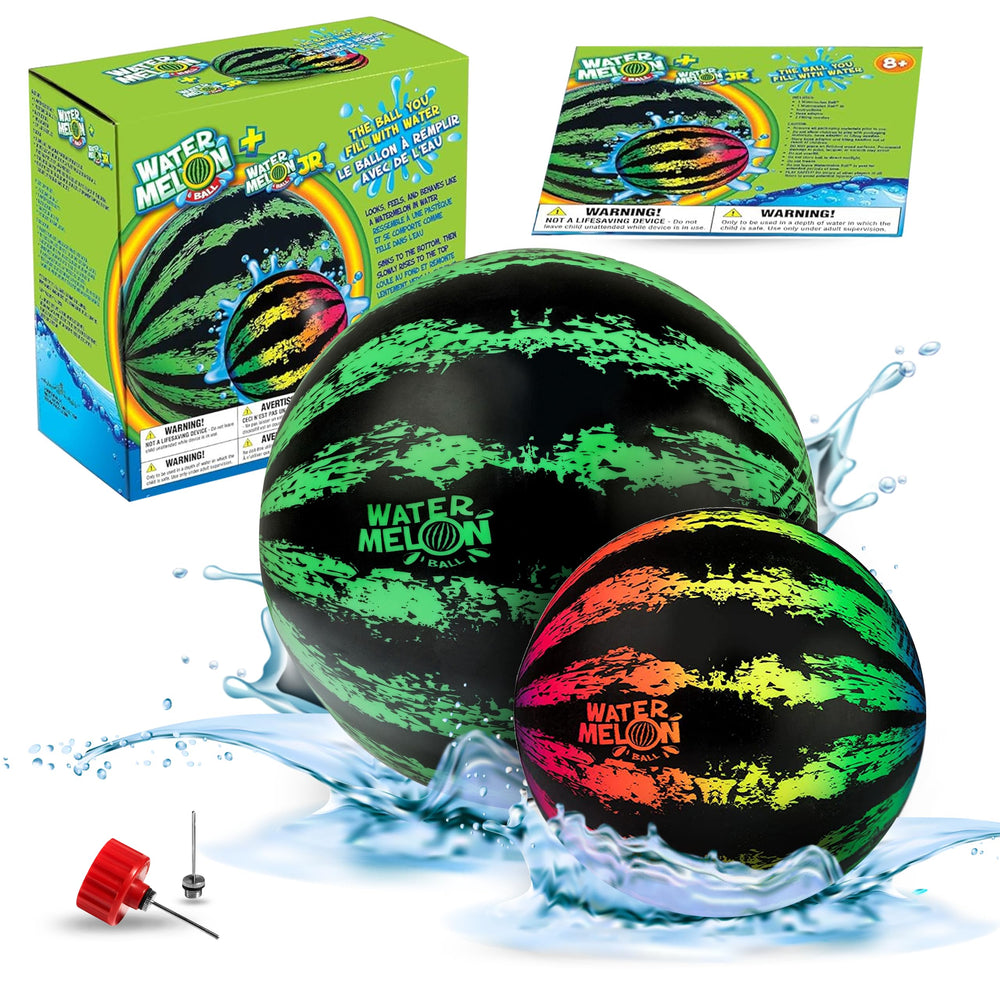 Watermelon Ball 6.5 inch inflated for quick pool play and family games.