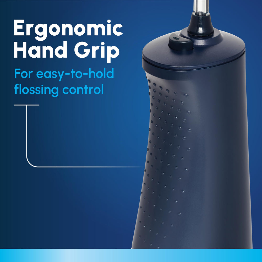 Waterpik Cordless Pulse 3100 precision flossing tip and tongue cleaner included.
