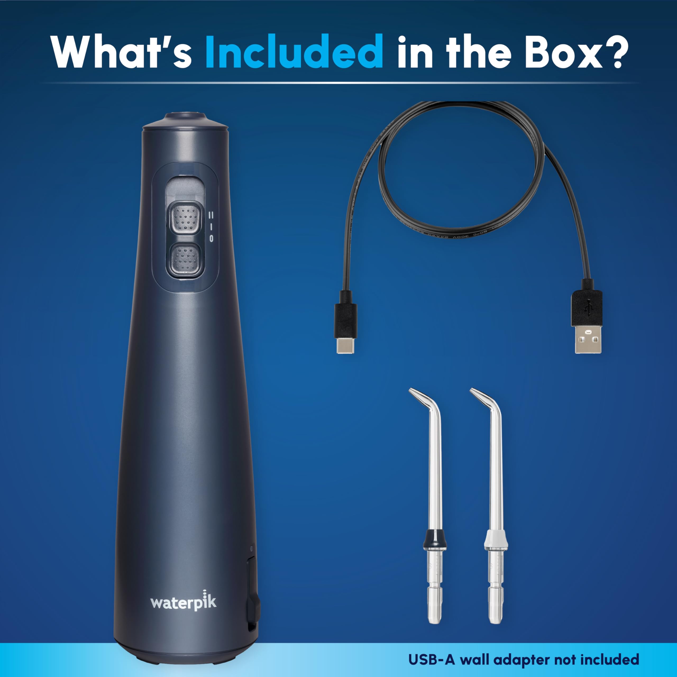 Waterpik Cordless Pulse 3100 USB-C charging indicator handy.
