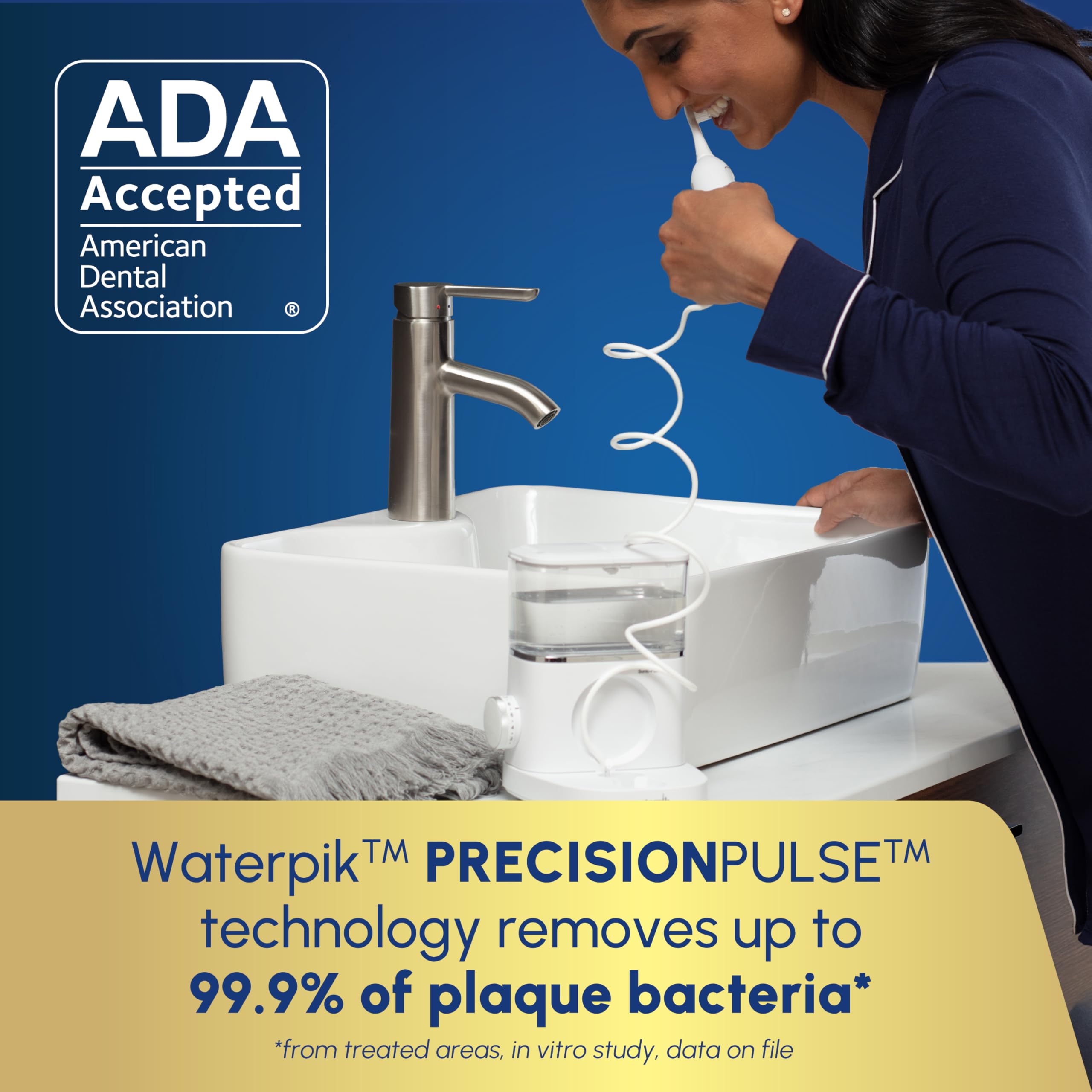 Waterpik Sonic-Fusion 2.0 full-size brush head for thorough brushing