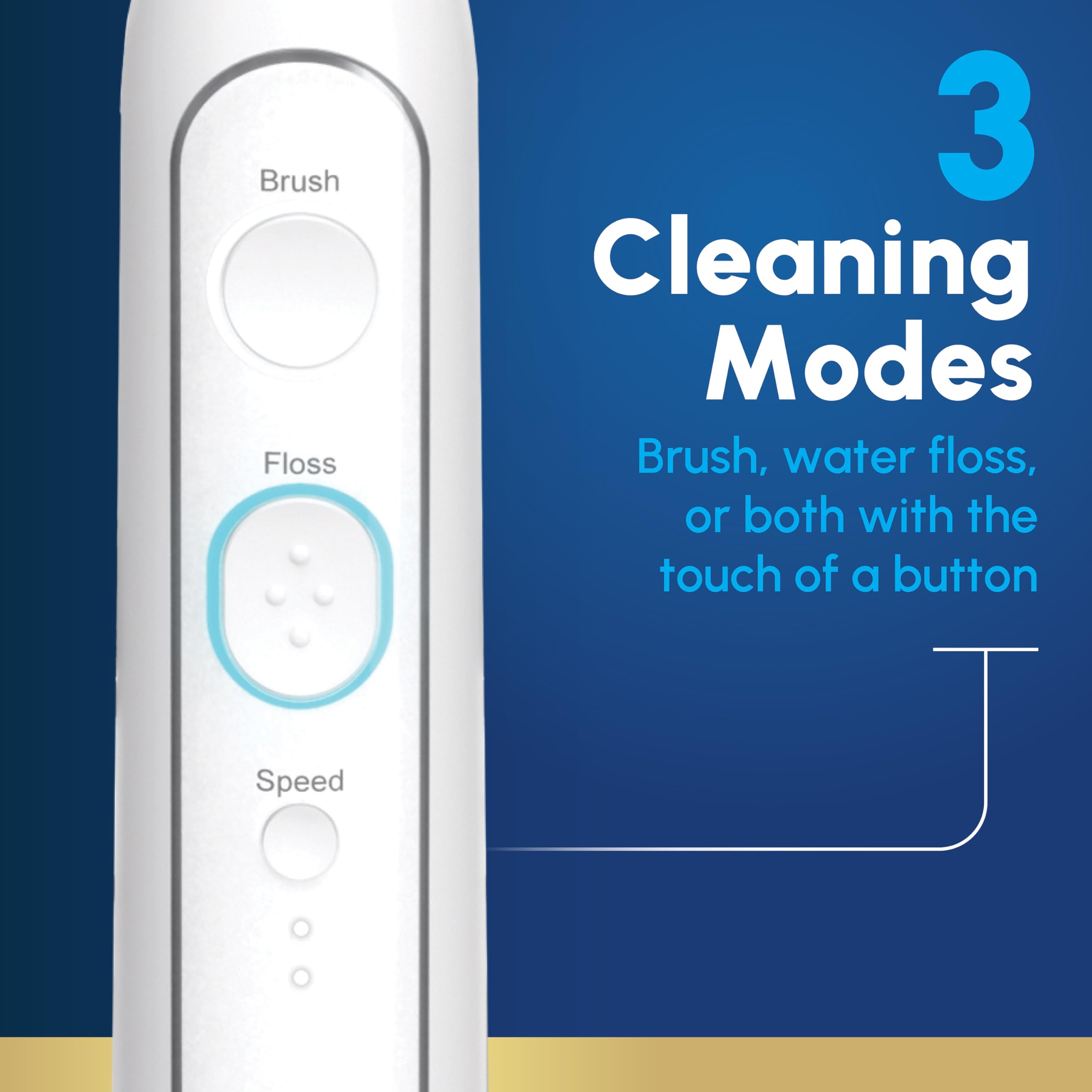 Waterpik Sonic-Fusion 2.0 magnetic storage post keeps heads organized