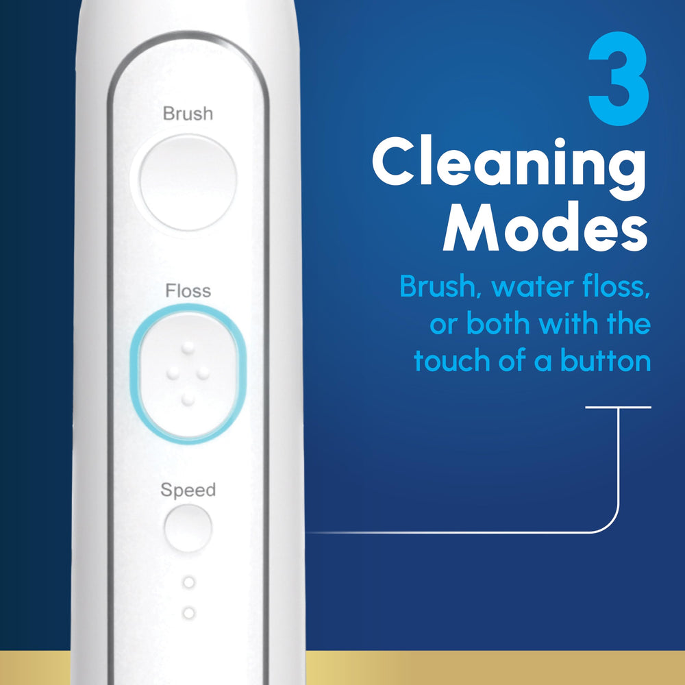 Waterpik Sonic-Fusion 2.0 magnetic storage post keeps heads organized