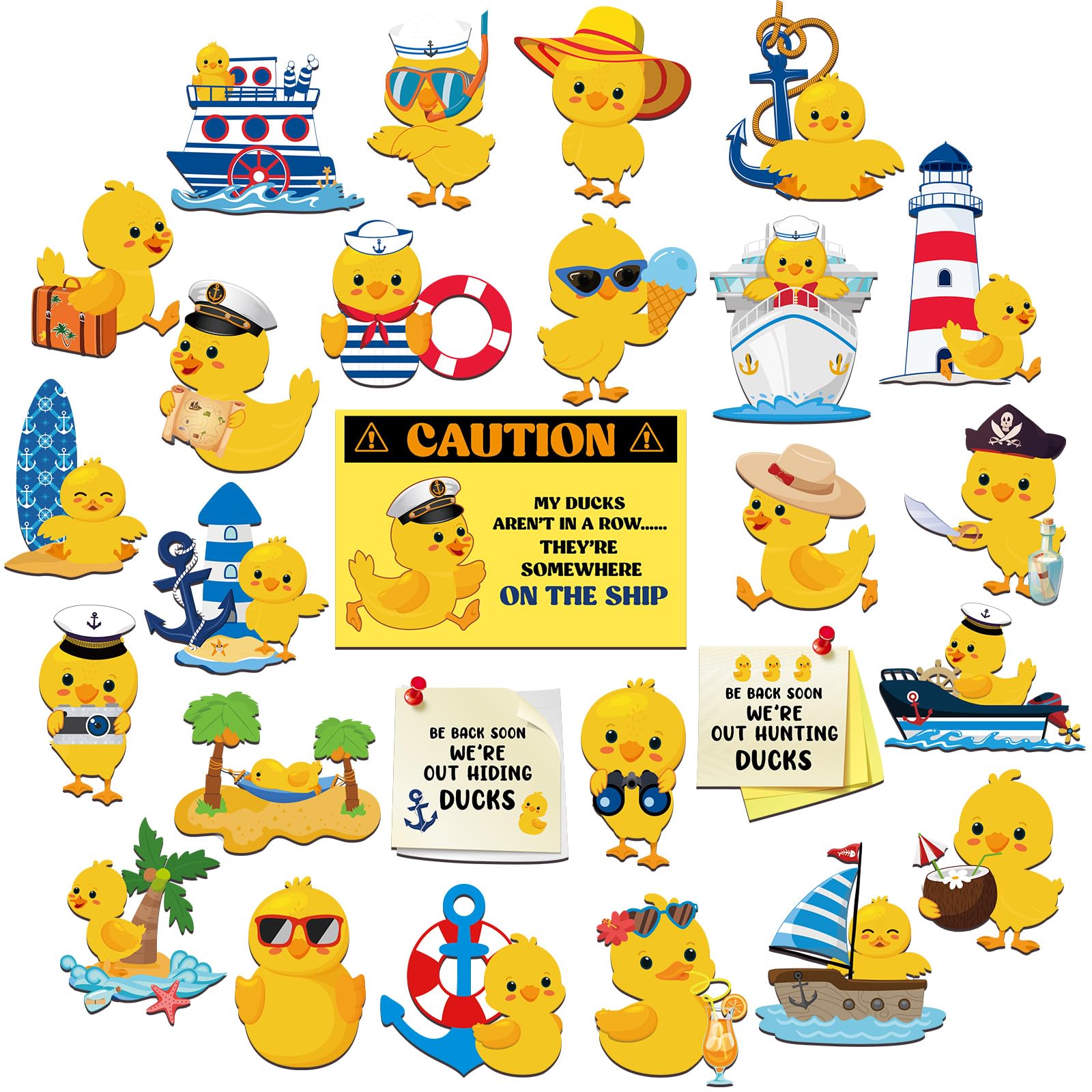 Watersay duck cruise door magnets set decorates cabin doors for easy identification.