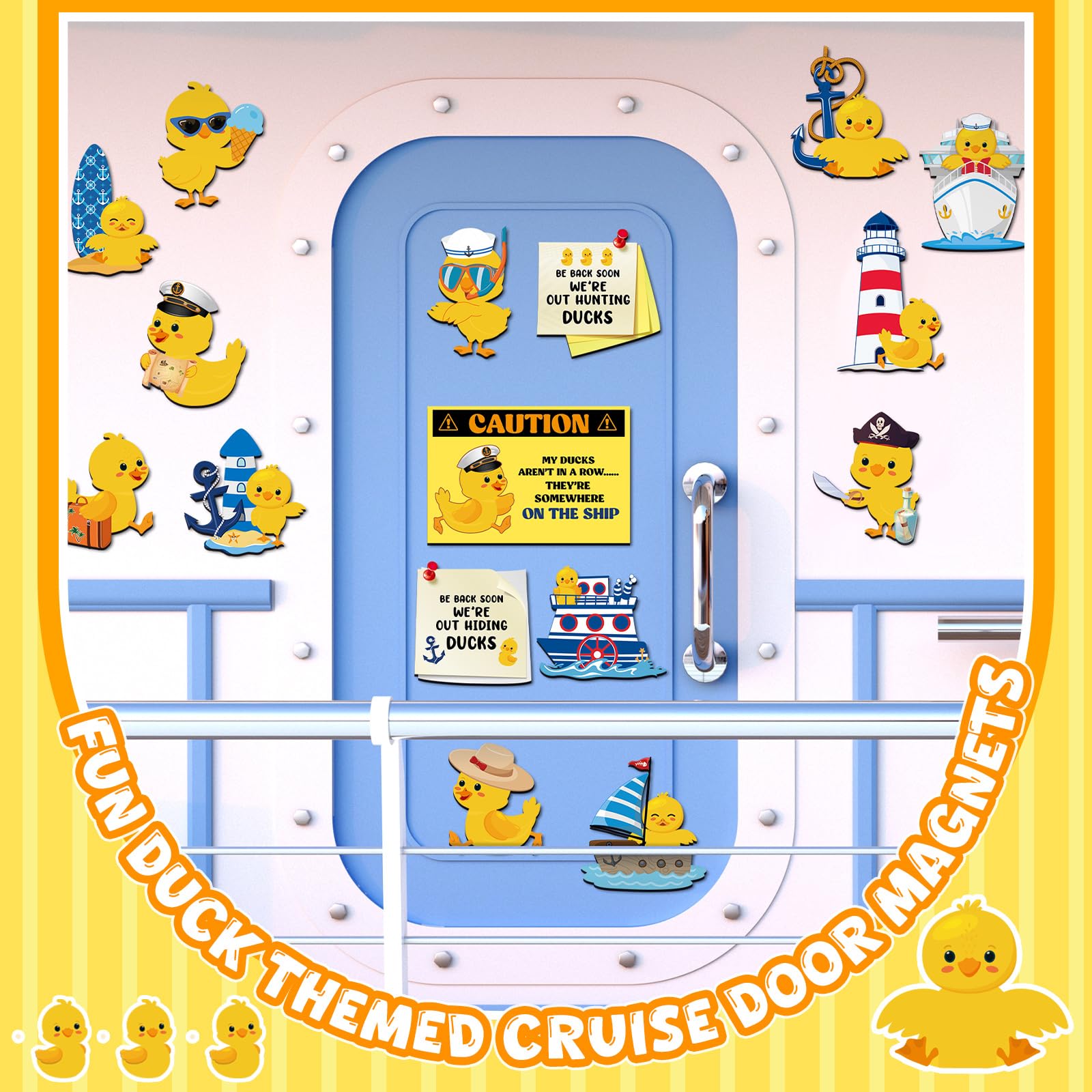Watersay ice-cream-duck door magnet adds playful charm to refrigerators and doors.