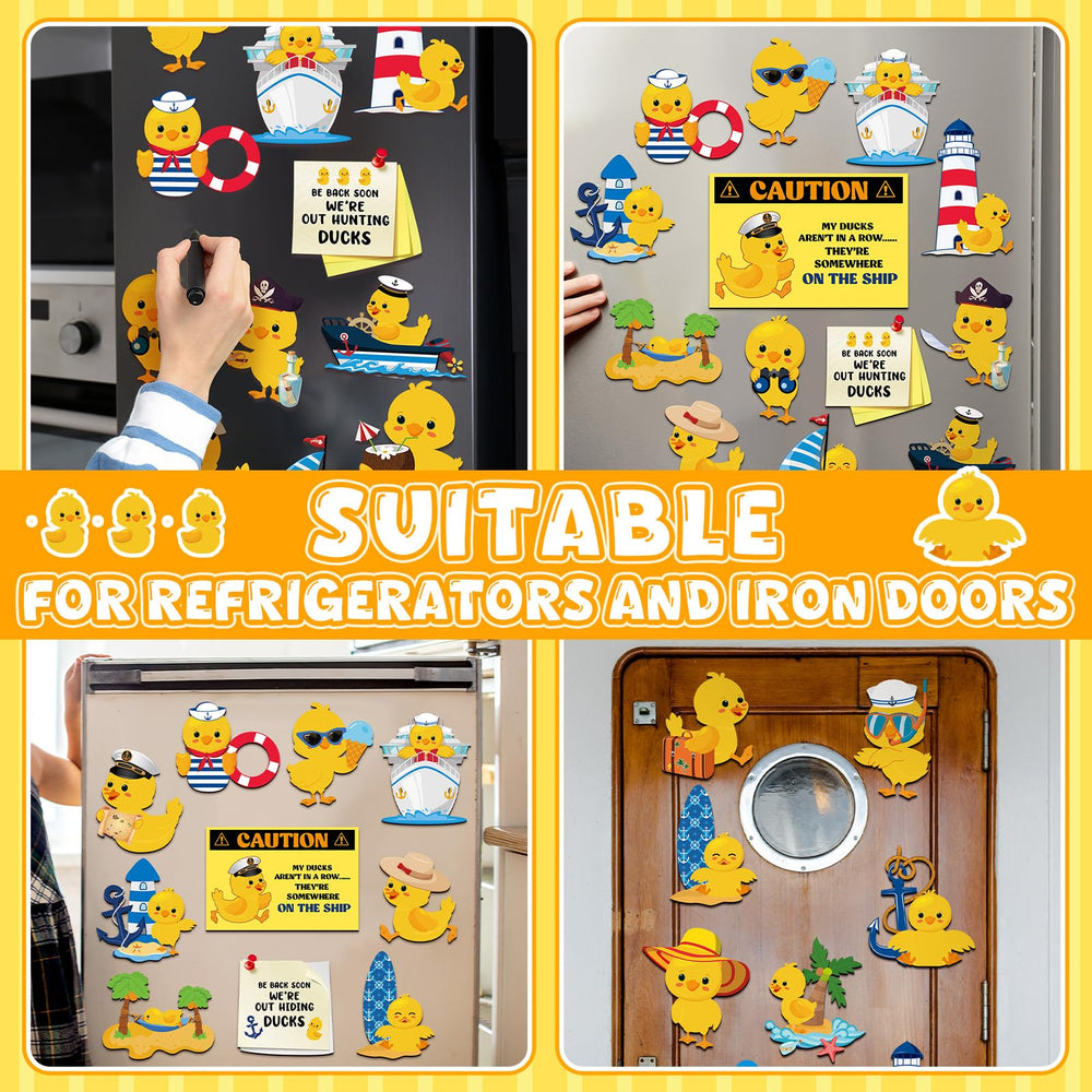 Watersay rowing-duck door magnet enhances cabin decor with motion theme.