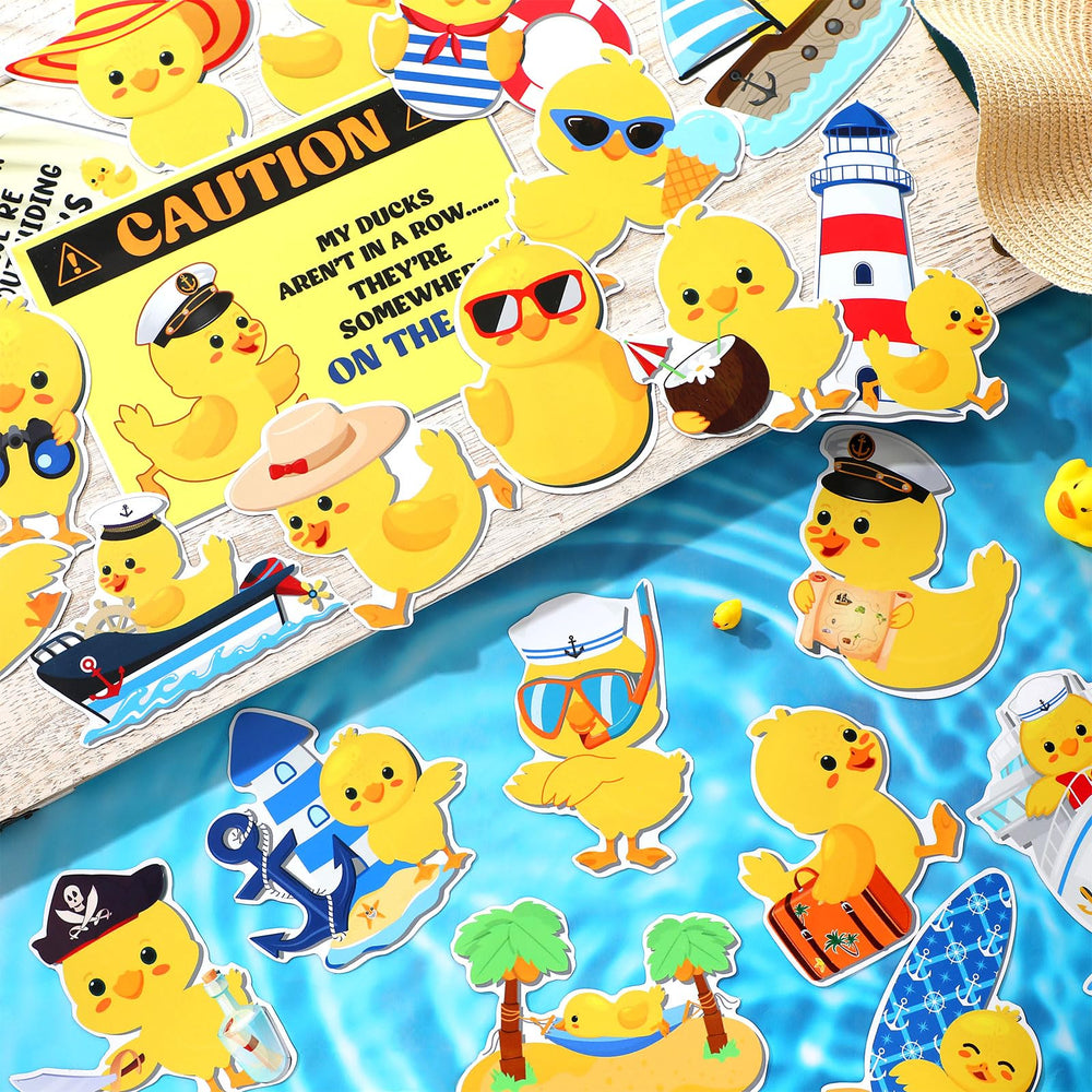 Watersay sunbathing-duck door magnet suits beach and cruise party themes.