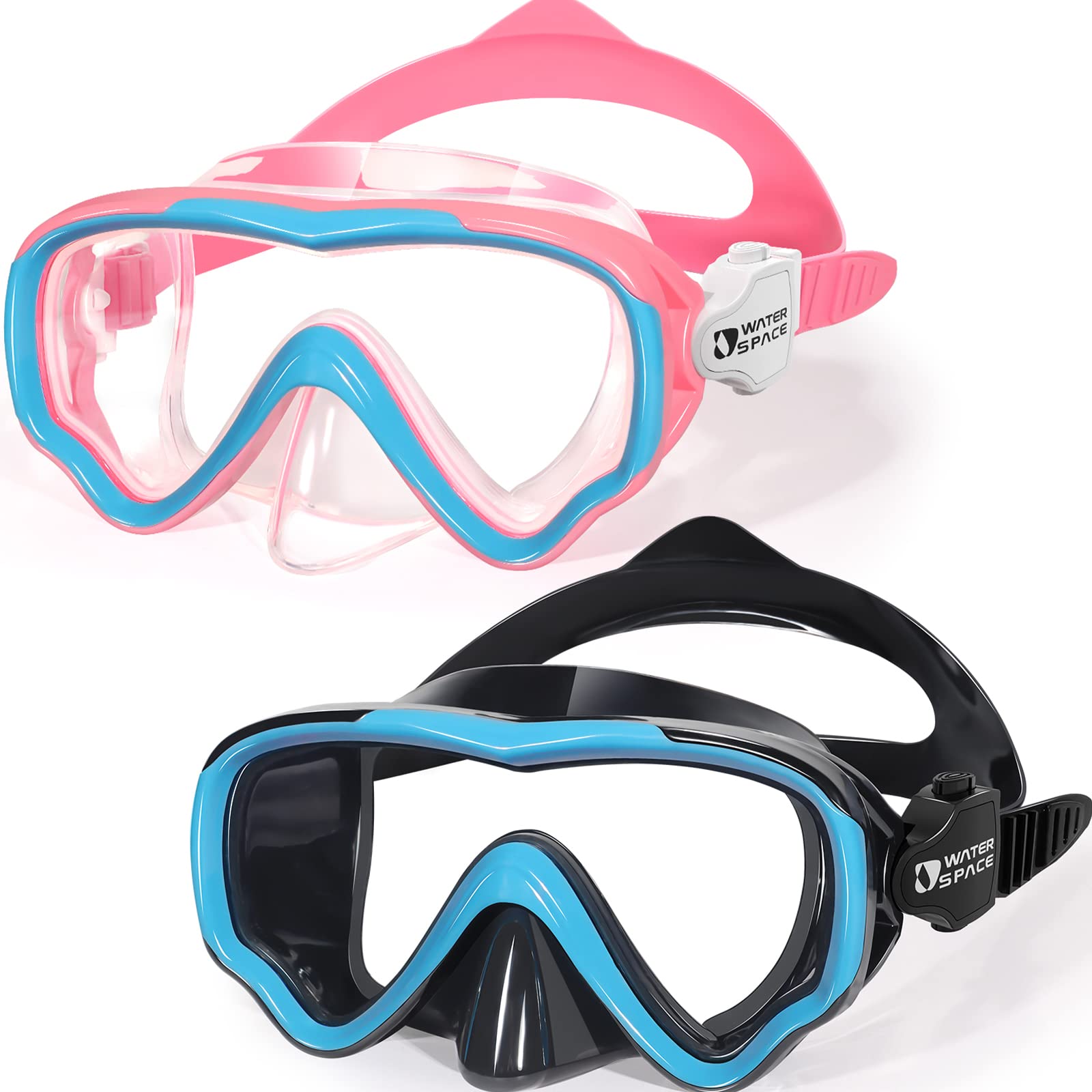 Water Space kids swimming goggles front view for a comfortable, secure fit during pool play.