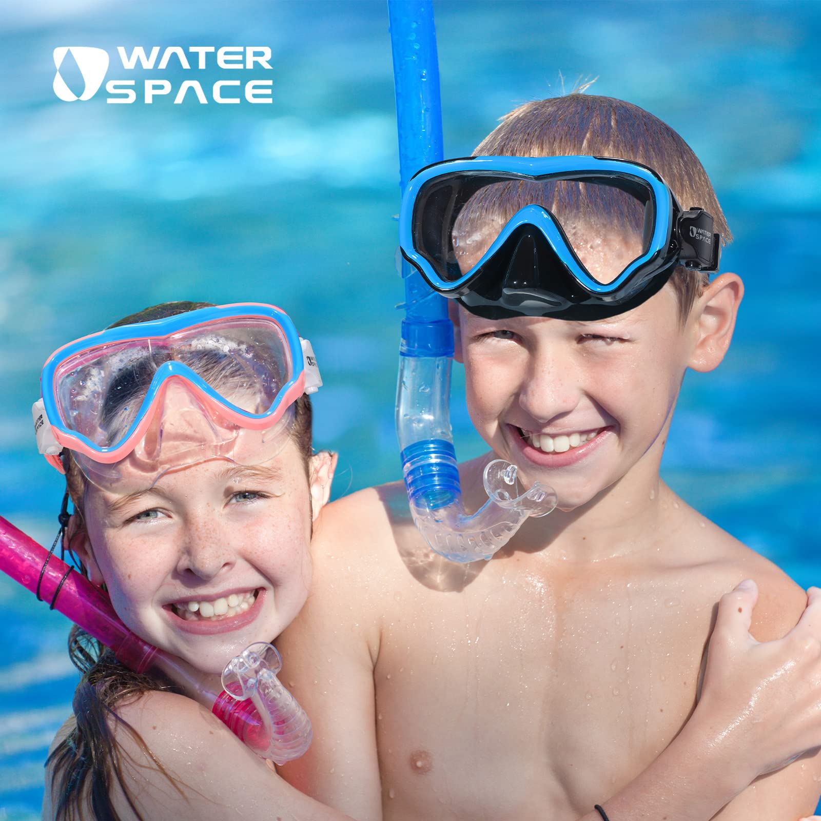 Water Space two-pack swimming goggles ready for family pool days.