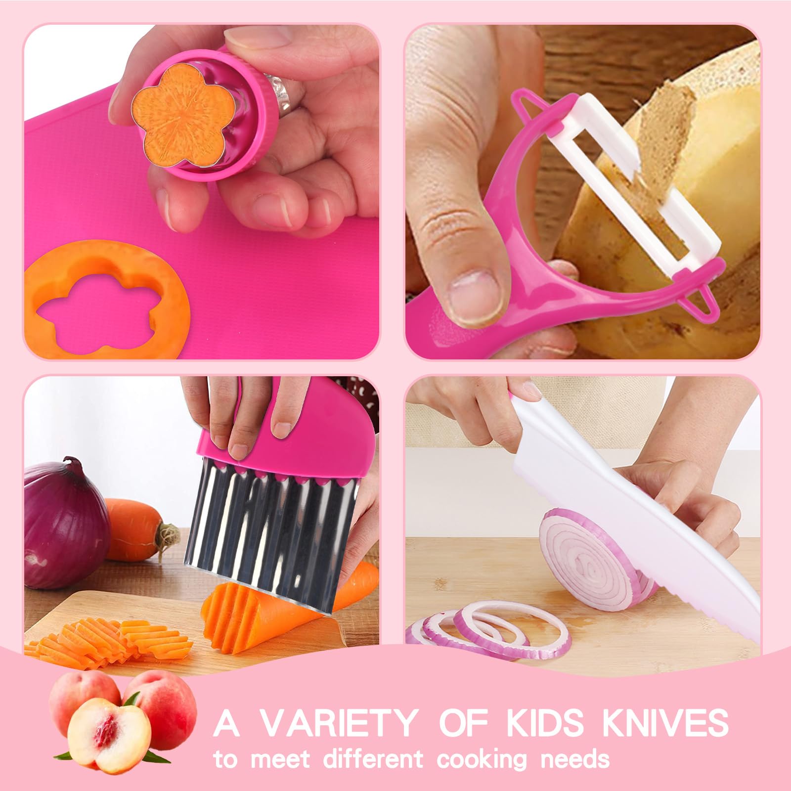 WaterSummer kid-friendly cutting boards showcase multi-use features for little chefs.