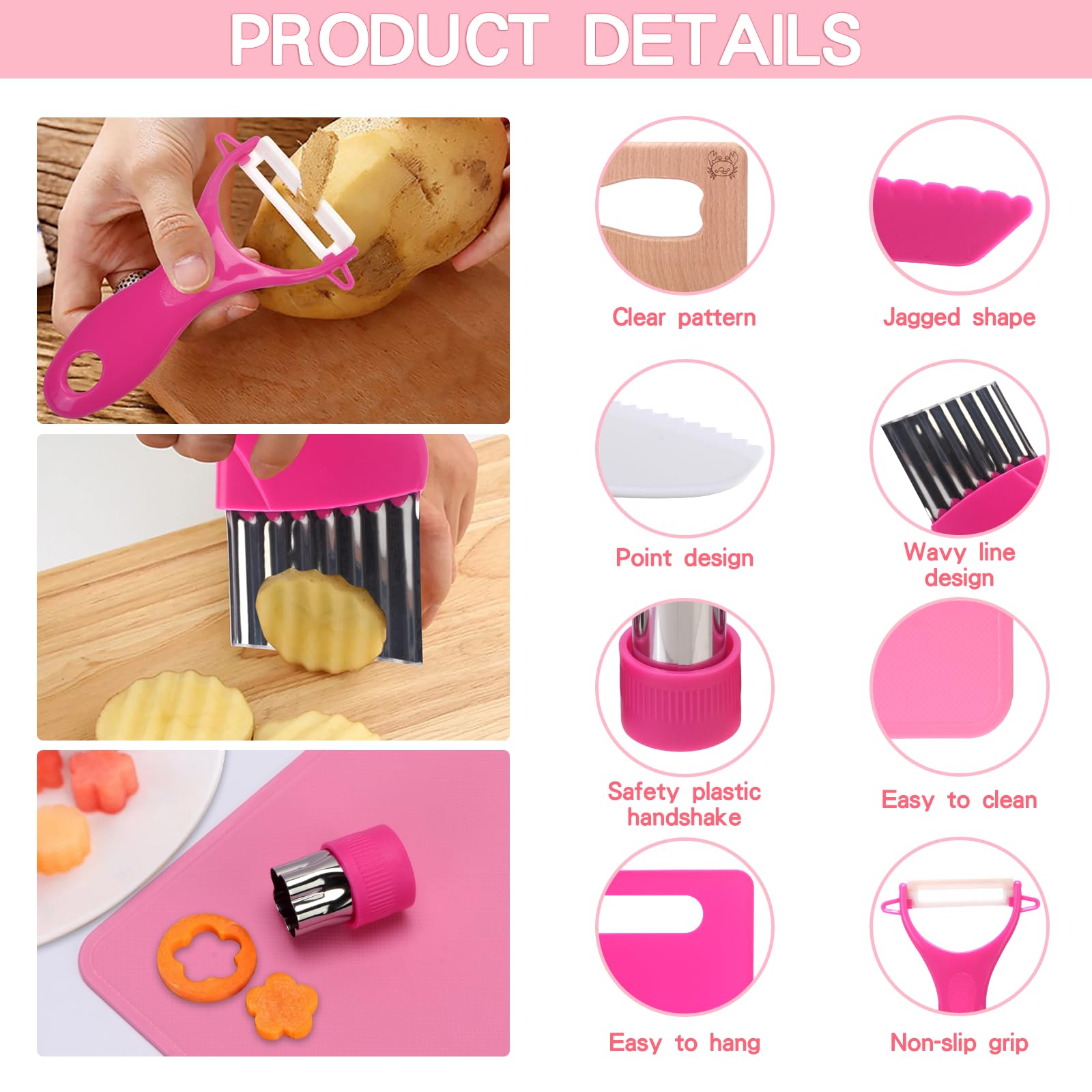 WaterSummer Y-peeler designed for tiny hands aids safe peeling.