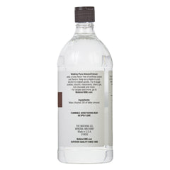 Watkins Pure Almond Extract label close-up showing purity.