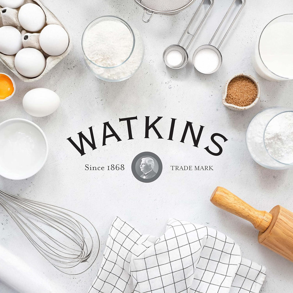 Watkins Vanilla Extract enhances frostings and desserts with depth.