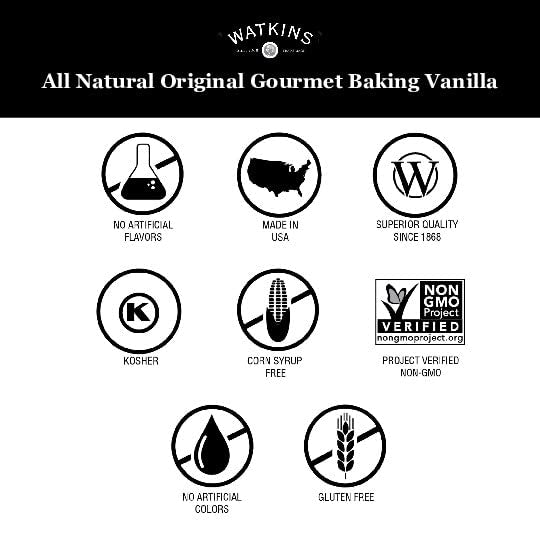 Watkins vanilla extract measuring spoon scene for precise flavoring.