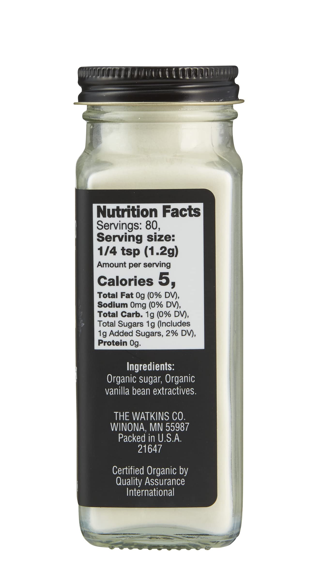 Watkins Vanilla Powder being poured for rich aroma in desserts