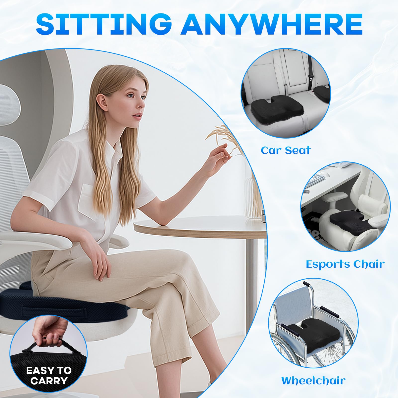 Watshyon Breathable Mesh Cover promotes airflow for cooler seating.