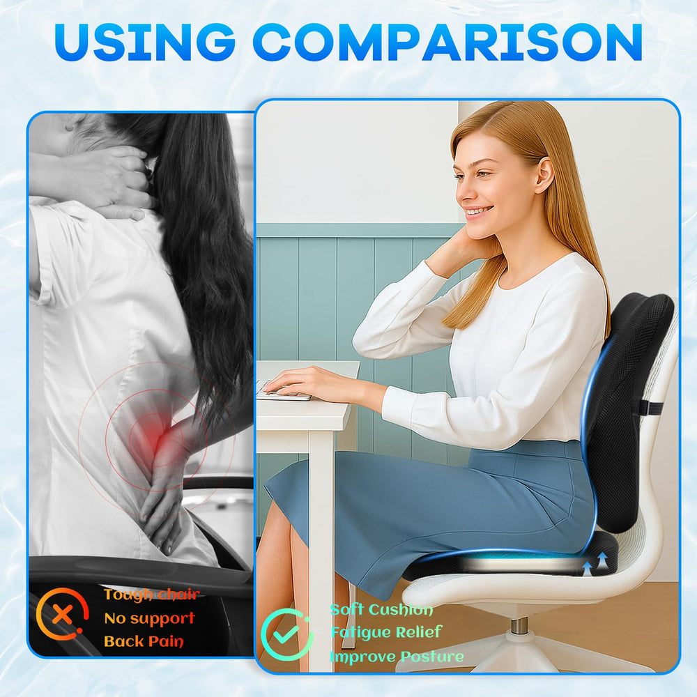 Watshyon Lumbar Pillow Adjustable Straps secure a snug fit across chairs.