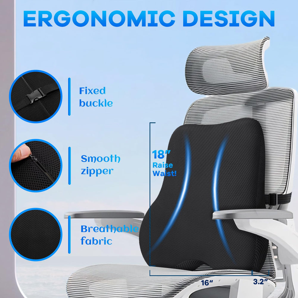 Watshyon Seat Cushion Non-Slip Bottom stays in place on desks and car seats.