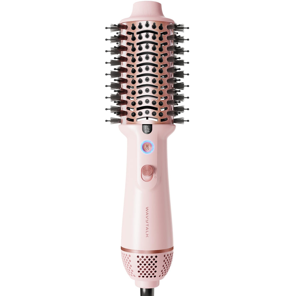 Wavytalk dual voltage hair dryer brush for global travel and easy styling.