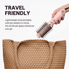 Wavytalk ionic brush with ceramic-titanium barrel reduces frizz and adds shine.