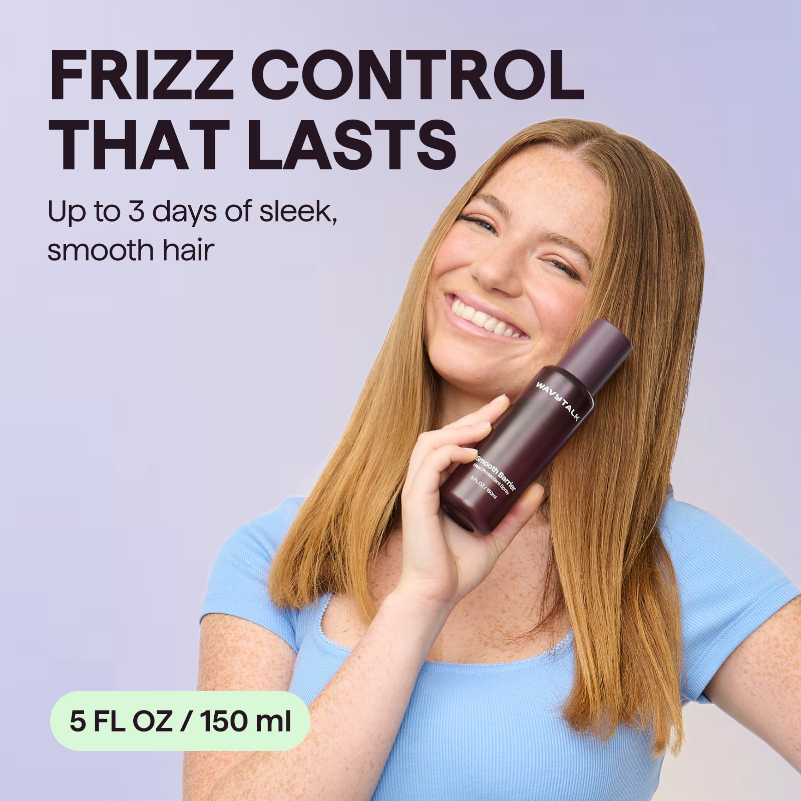 Wavytalk Smooth Barrier leaves hair with a mirror-like gloss