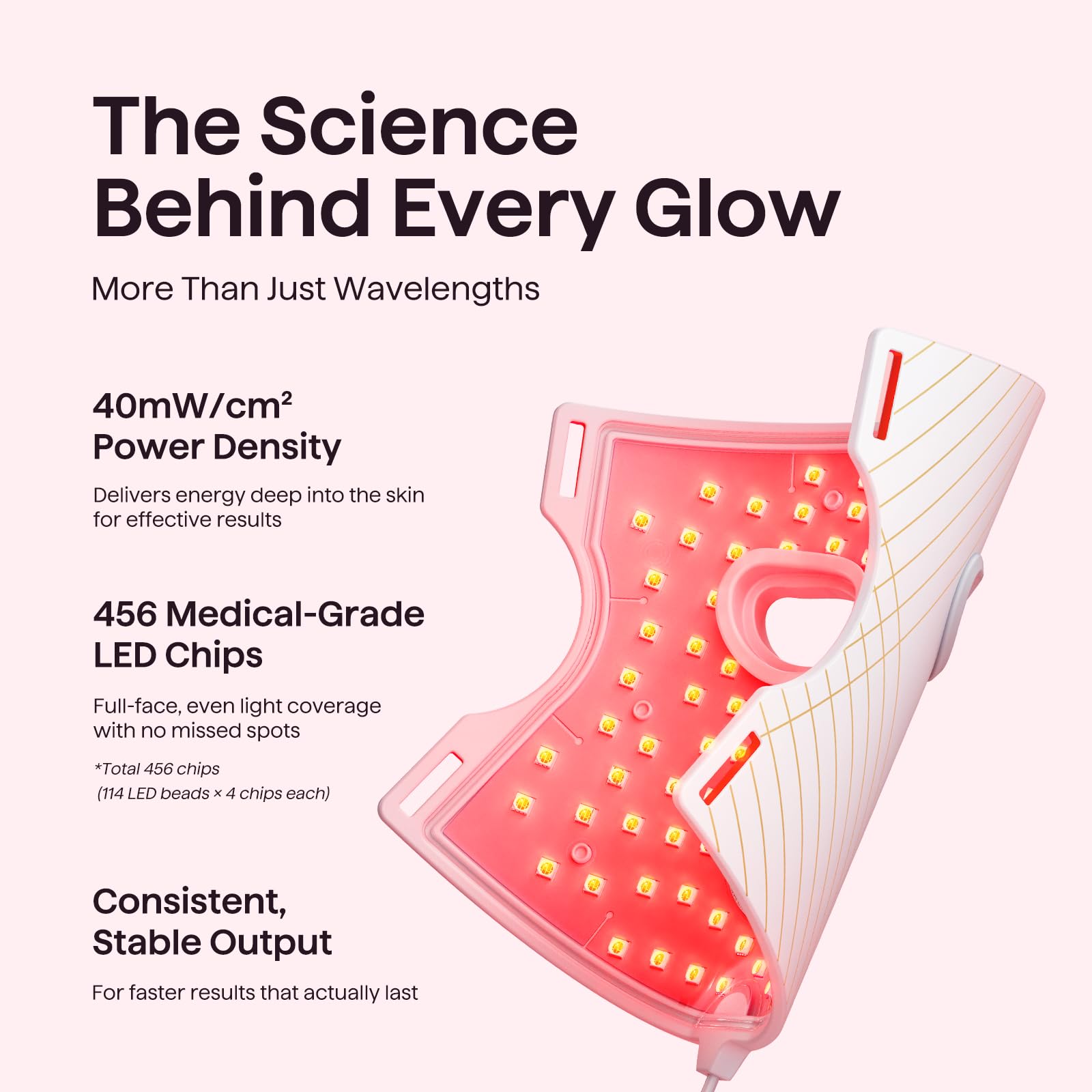 wavytalk Glow Time mask three-in-one modes support targeted care.
