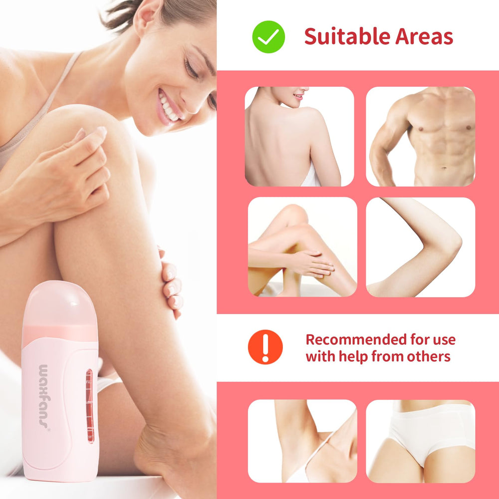 Waxfans Roll-On Wax Kit beginner use guide supports easy, mess-free waxing for newcomers.