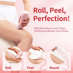 Waxfans Roll-On Wax Kit wax refills for continuous waxing with minimal downtime.