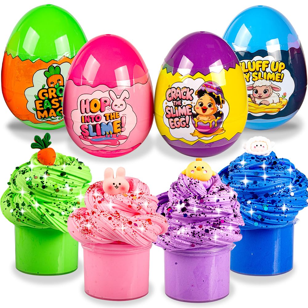 Waybla pink butter slime egg with glitter for creative play.
