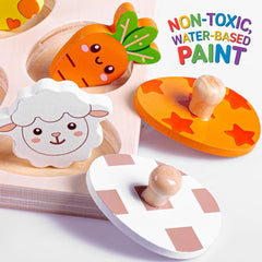 Waybla Easter Puzzle Lamb piece—durable wood for safe play