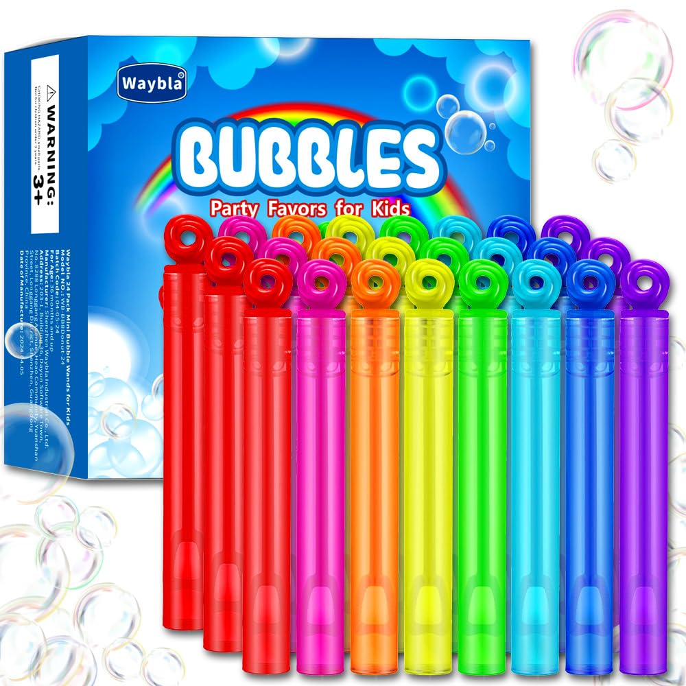 Waybla safe non-toxic bubble solution keeps kids' clothes clean during playtime