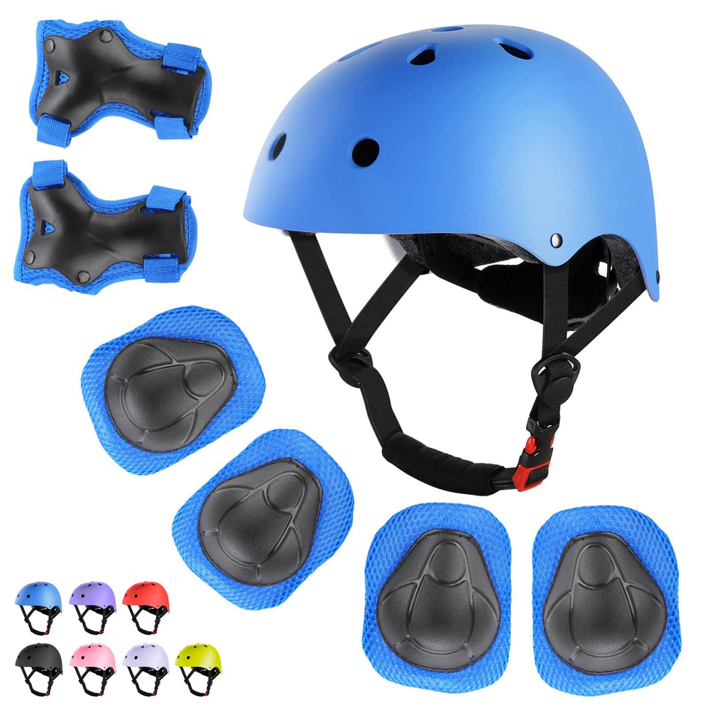 WayEee Kids helmet set on child with adjustable fit for growing heads