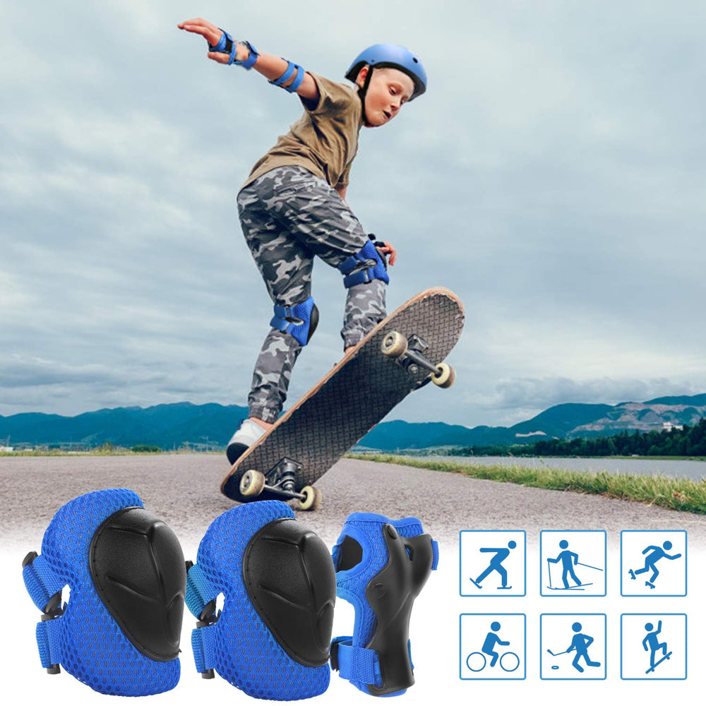 WayEee knee pads on child legs for safe rides