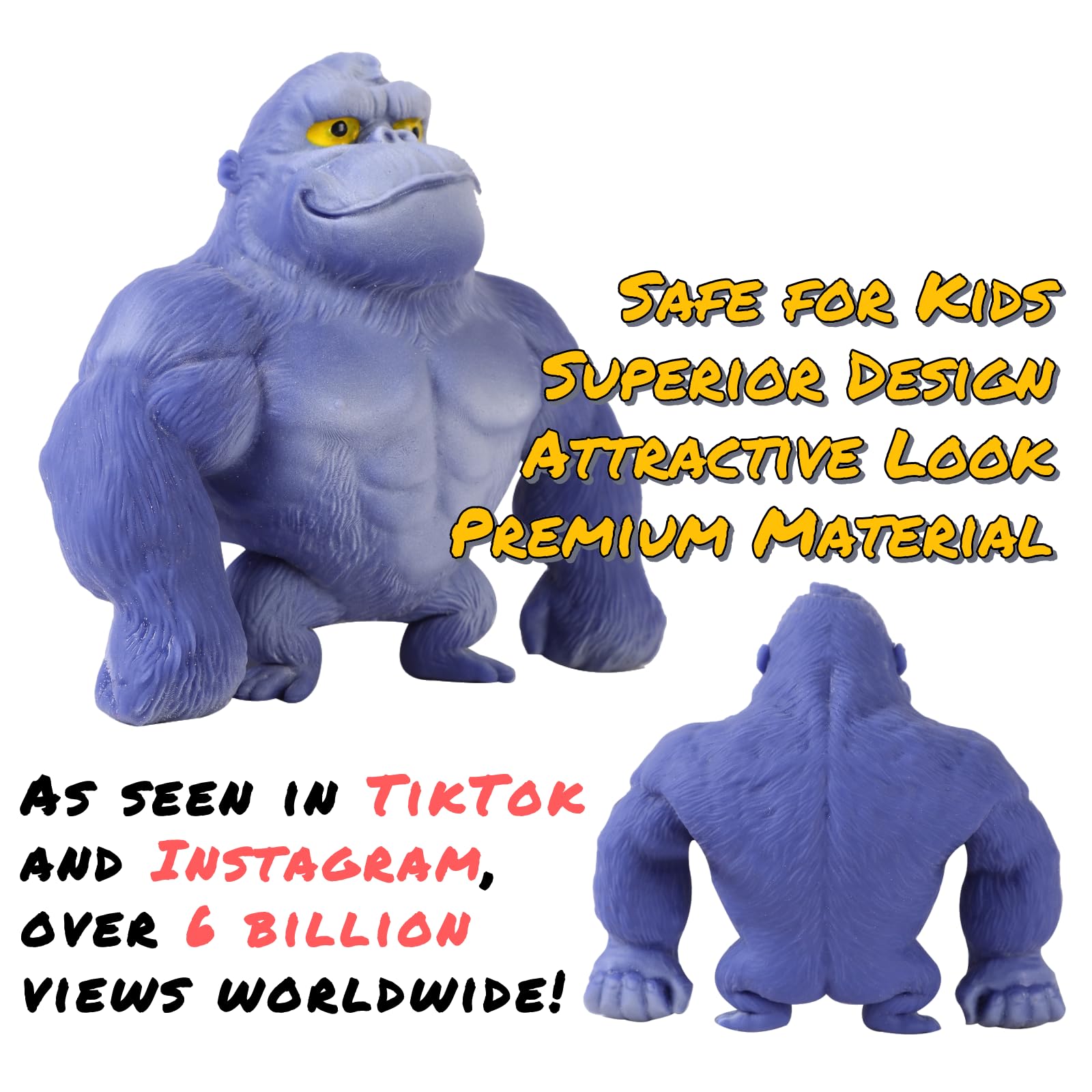 WAYFENGLI gorilla with goofy expression enhances stress release during work.