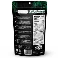 Wayfz roasted coconut crackers crisp texture closeup, ideal for snacking.