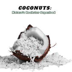 Wayfz vegan gluten-free crackers ingredients closeup, showcasing real coconut.