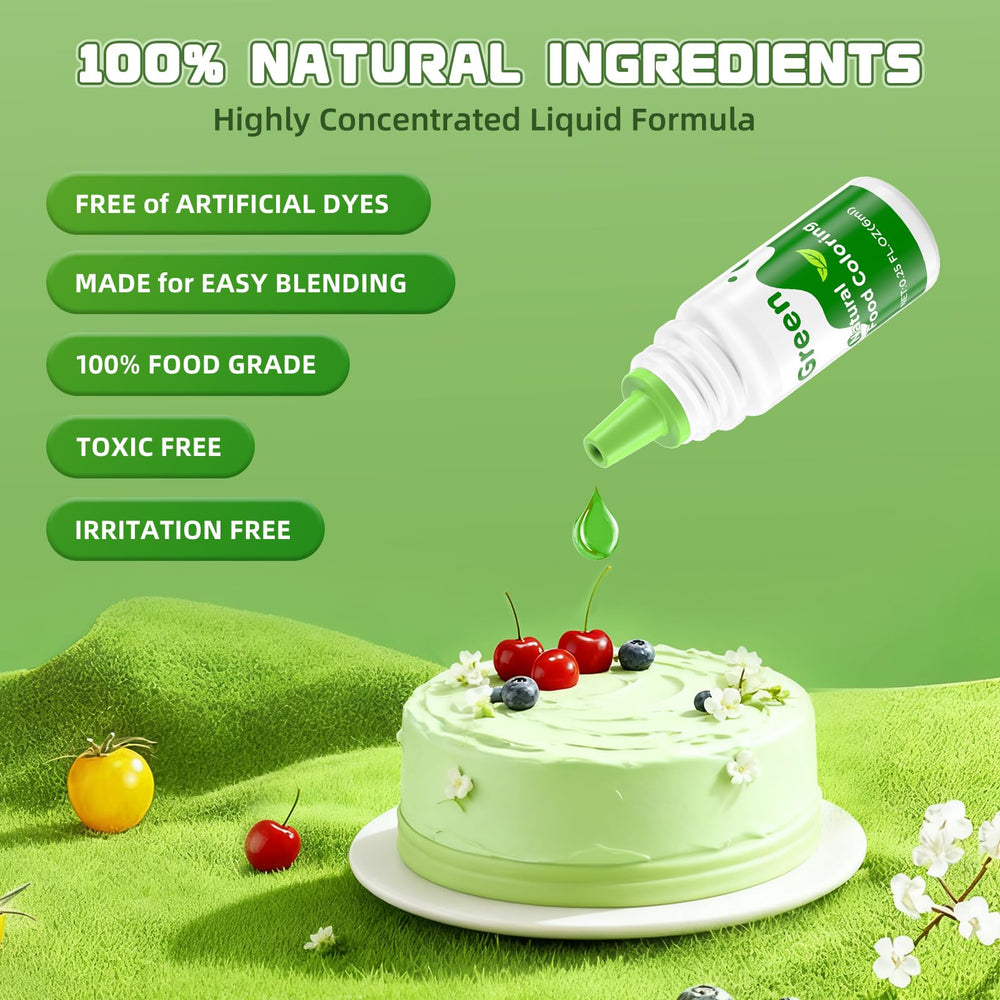 Wayin green liquid color bottle for fresh verdant tones on cakes