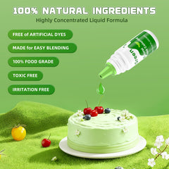 Wayin green liquid color bottle for fresh verdant tones on cakes
